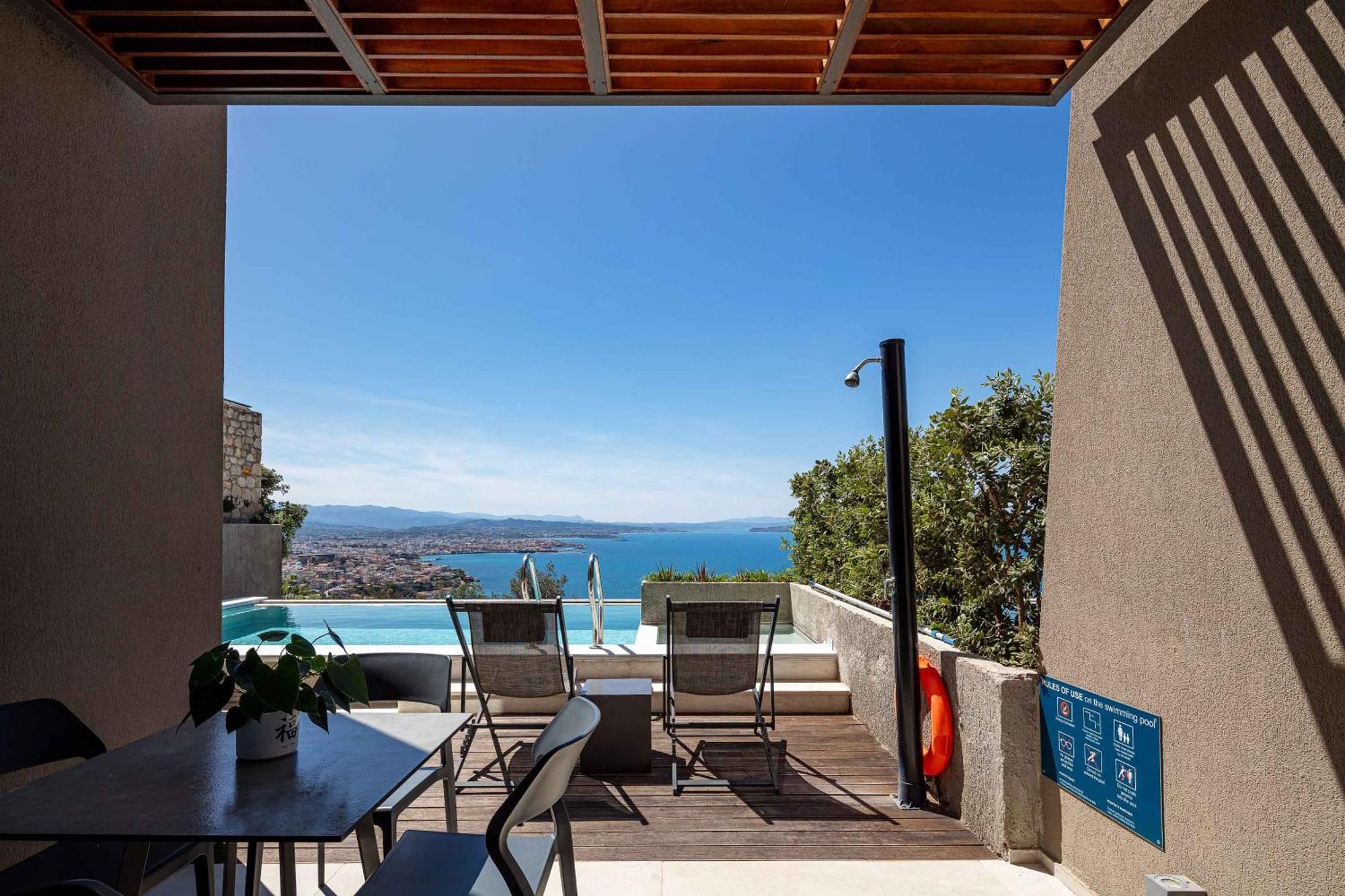 Omnia Luxury Villas - "Heated" Pools & Breathtaking Seaviews! Khania Eksteriør bilde