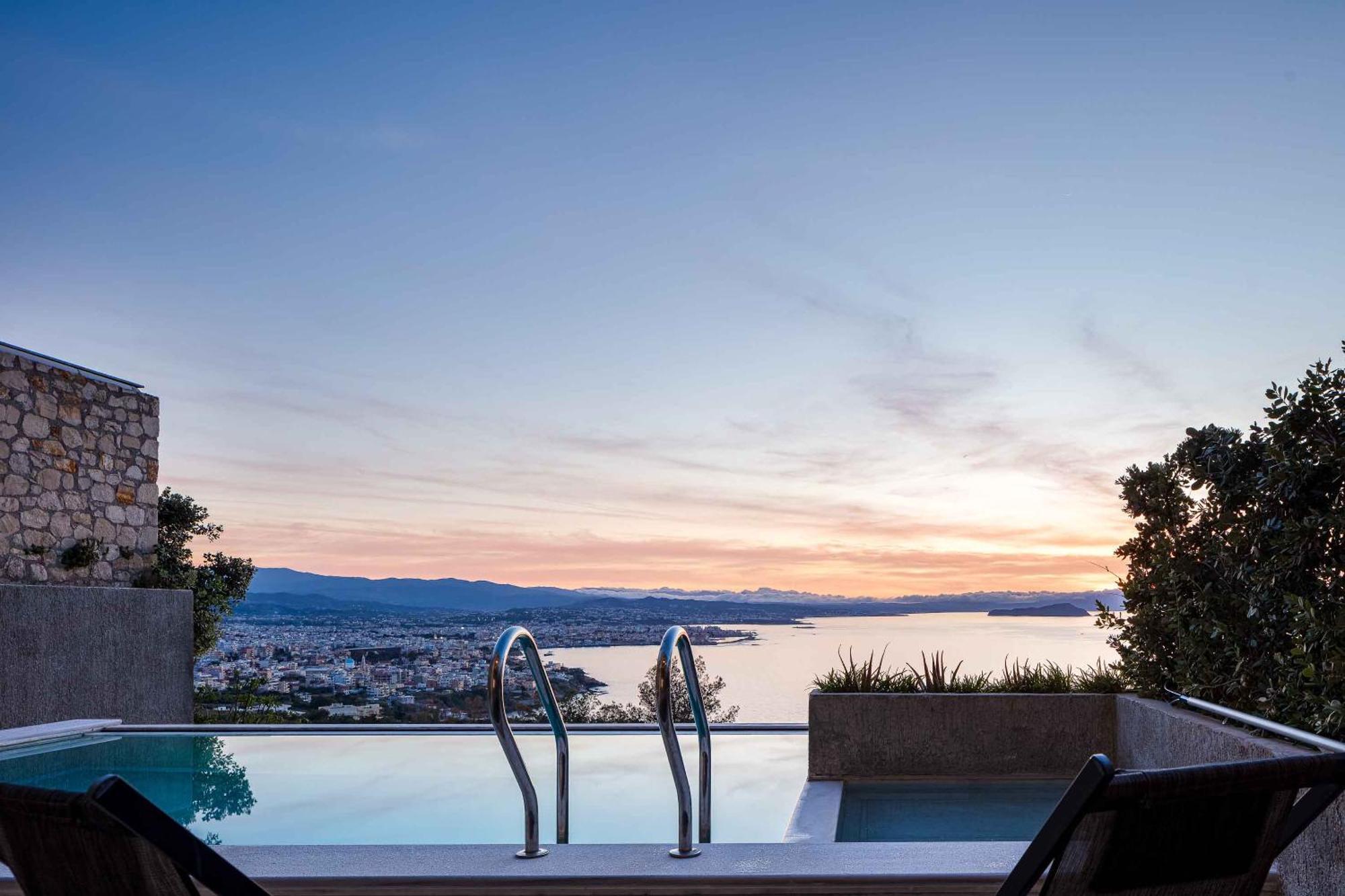 Omnia Luxury Villas - "Heated" Pools & Breathtaking Seaviews! Khania Eksteriør bilde