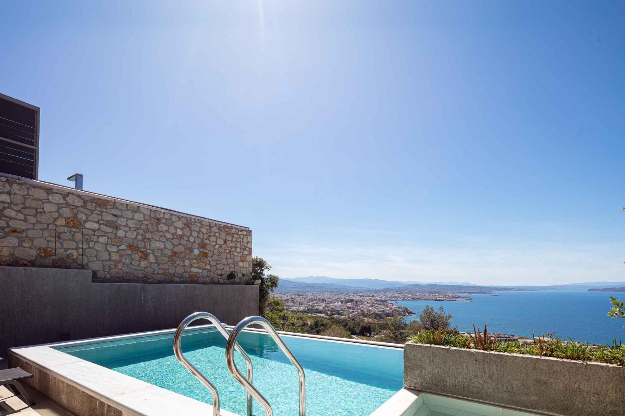 Omnia Luxury Villas - "Heated" Pools & Breathtaking Seaviews! Khania Eksteriør bilde