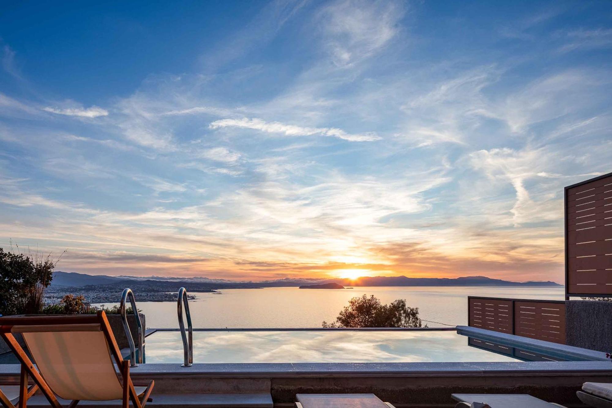 Omnia Luxury Villas - "Heated" Pools & Breathtaking Seaviews! Khania Eksteriør bilde
